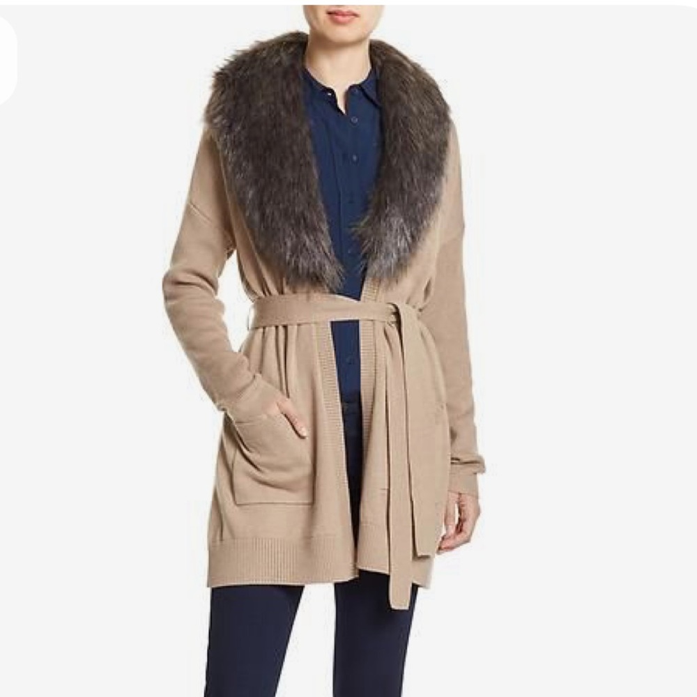 Banana Republic Fur Collared Sweater